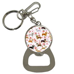 Corgis Corgi Pattern Bottle Opener Key Chain by Sapixe