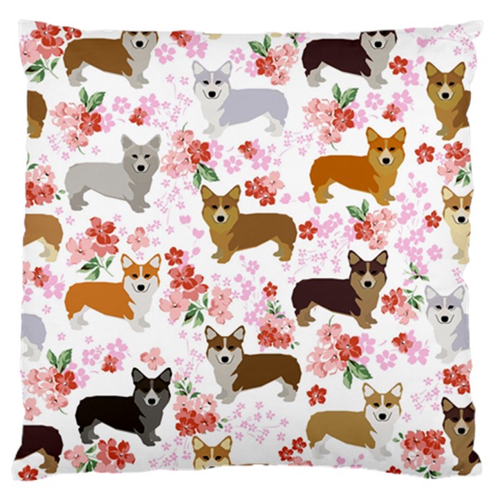 Corgis Corgi Pattern Standard Flano Cushion Case (One Side)