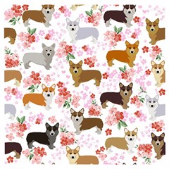 Corgis Corgi Pattern Wooden Puzzle Square by Sapixe