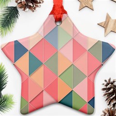 Background Geometric Triangle Star Ornament (two Sides)