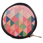 Background Geometric Triangle Mini Makeup Bag Front