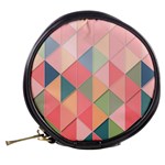 Background Geometric Triangle Mini Makeup Bag Back