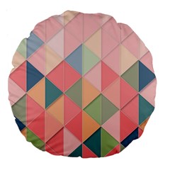 Background Geometric Triangle Large 18  Premium Flano Round Cushions by Sapixe