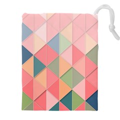 Background Geometric Triangle Drawstring Pouch (4xl)