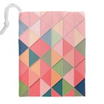 Background Geometric Triangle Drawstring Pouch (5XL) Back