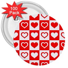 Background Card Checker Chequered 3  Buttons (100 Pack)  by Sapixe