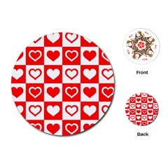 Background Card Checker Chequered Playing Cards Single Design (round)