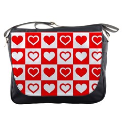 Background Card Checker Chequered Messenger Bag by Sapixe