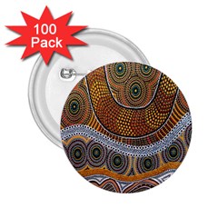 Aboriginal Traditional Pattern 2 25  Buttons (100 Pack)  by Sapixe