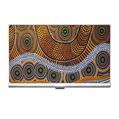 Aboriginal Traditional Pattern Business Card Holder by Sapixe