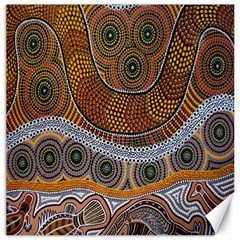 Aboriginal Traditional Pattern Canvas 16  X 16  by Sapixe