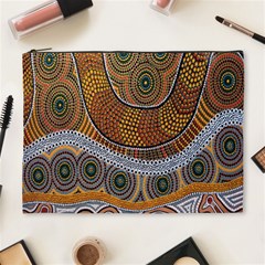 Aboriginal Traditional Pattern Cosmetic Bag (xl) by Sapixe