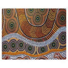 Aboriginal Traditional Pattern Double Sided Flano Blanket (medium)  by Sapixe