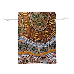 Aboriginal Traditional Pattern Lightweight Drawstring Pouch (l)