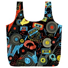 Music Pattern Full Print Recycle Bag (xxl)