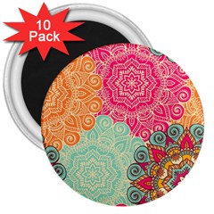 Art Abstract Pattern 3  Magnets (10 Pack)  by Sapixe