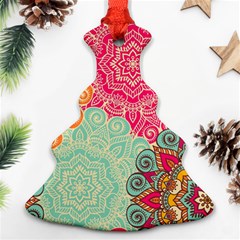 Art Abstract Pattern Christmas Tree Ornament (two Sides) by Sapixe