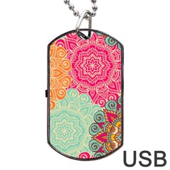 Art Abstract Pattern Dog Tag Usb Flash (two Sides) by Sapixe