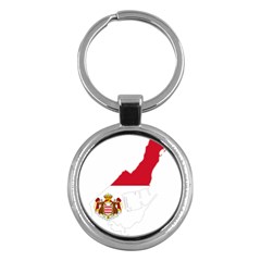 Monaco Country Europe Flag Borders Key Chain (round) by Sapixe