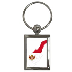 Monaco Country Europe Flag Borders Key Chain (rectangle) by Sapixe