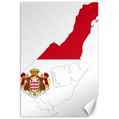 Monaco Country Europe Flag Borders Canvas 20  X 30  by Sapixe