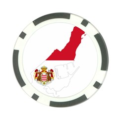 Monaco Country Europe Flag Borders Poker Chip Card Guard by Sapixe