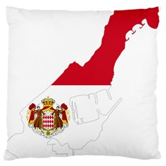 Monaco Country Europe Flag Borders Standard Flano Cushion Case (two Sides) by Sapixe