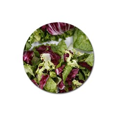 Salad Lettuce Vegetable Magnet 3  (round) by Sapixe