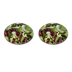 Salad Lettuce Vegetable Cufflinks (oval) by Sapixe