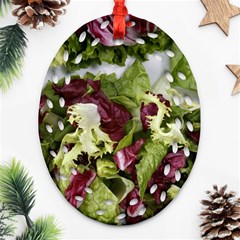 Salad Lettuce Vegetable Ornament (oval Filigree) by Sapixe