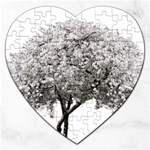 Nature Tree Blossom Bloom Cherry Jigsaw Puzzle (Heart) Front