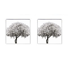 Nature Tree Blossom Bloom Cherry Cufflinks (square) by Sapixe