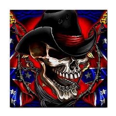 Confederate Flag Usa America United States Csa Civil War Rebel Dixie Military Poster Skull Face Towel