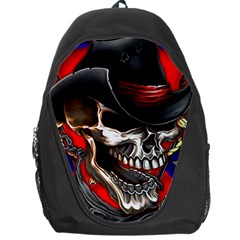 Confederate Flag Usa America United States Csa Civil War Rebel Dixie Military Poster Skull Backpack Bag by Sapixe