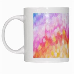 Rainbow Pontilism Background White Mugs by Sapixe