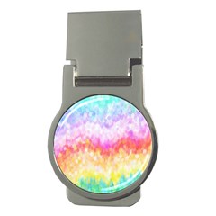 Rainbow Pontilism Background Money Clips (round)  by Sapixe