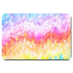 Rainbow Pontilism Background Large Doormat  by Sapixe