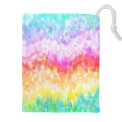 Rainbow Pontilism Background Drawstring Pouch (5xl)