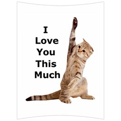 Cat Saying I Love You This Much Back Support Cushion by myuique