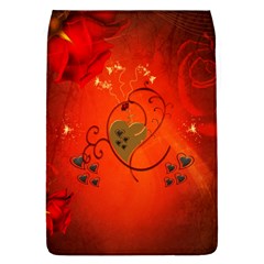 Golden Heart On Vintage Background Removable Flap Cover (l) by FantasyWorld7