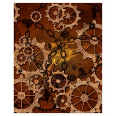 Steampunk Patter With Gears Drawstring Bag (small) by FantasyWorld7