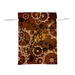 Steampunk Patter With Gears Lightweight Drawstring Pouch (s) by FantasyWorld7