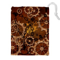 Steampunk Patter With Gears Drawstring Pouch (5xl)