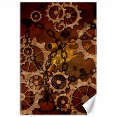 Steampunk Patter With Gears Canvas 20  X 30  by FantasyWorld7