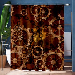 Steampunk Patter With Gears Shower Curtain 60  X 72  (medium)  by FantasyWorld7