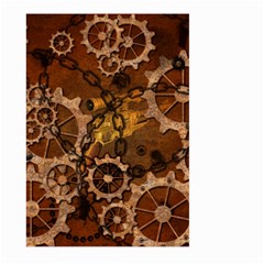 Steampunk Patter With Gears Large Garden Flag (two Sides) by FantasyWorld7