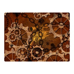 Steampunk Patter With Gears Double Sided Flano Blanket (mini)  by FantasyWorld7