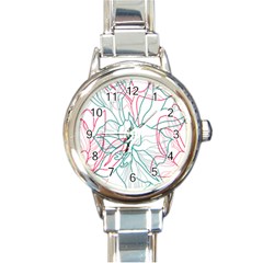 Flowers Round Italian Charm Watch by EvgeniaEsenina