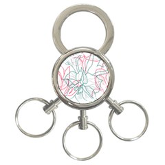 Flowers 3-ring Key Chain