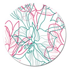 Flowers Magnet 5  (round) by EvgeniaEsenina